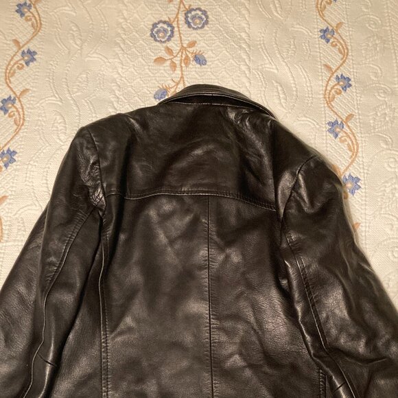 Womans Black Leather Jacket - Picture 5 of 6